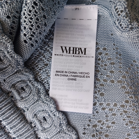 {WHBM} Pointelle Stitch 3/4 Sleeve Sweater - Picture 7 of 9